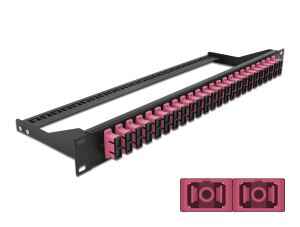 DELOCK 19" LWL Patchpanel 24 Port SC Duplex violett