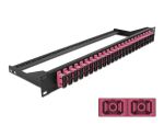 DELOCK 19" LWL Patchpanel 24 Port SC Duplex violett