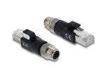DELOCK M12 Adapter X-kodiert 8 Pin Stecker zu RJ45
