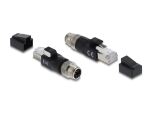 DELOCK M12 Adapter X-kodiert 8 Pin Stecker zu RJ45