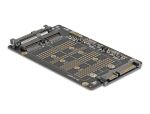DELOCK Konverter M.2 Key M NVMe SSD > U.2 u M.2 Key B SATA