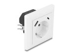 DELOCK Einbausteckdose mit 2 USB Ladeports 1 x USB A und C