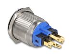DELOCK Drucktaster zum Einbau 22mm 6xLötanschluss LED Weiß