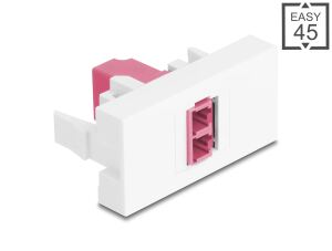 DELOCK Easy 45 Modul LC Duplex Bu > LC Duplex Bu weiß/violet