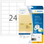 HERMA Etiketten transparent matt A4 66x33.8 mm Folie 600 St.