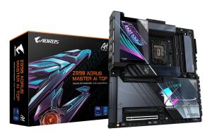 GIGABYTE Z890 AORUS MASTER AI TOP Motherboard - Unterstützt Intel Core Ultra (Serie 2) CPUs, 20+1+2 Phasen VRM, bis zu 9500MHz DDR5 (OC), PCIe 5.0 M.2, Wi-Fi 7, Thunderbolt 4