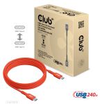 CLUB3D USB2 Type-C Bi-Directional Cable, Data 480Mb,PD 240W(48V/5A) EPR M/M 2m