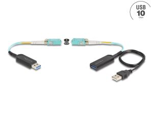 DELOCK USB 10 Gbps Typ-A Extender Set über LC Duplex Kabel