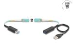 DELOCK USB 10 Gbps Typ-A Extender Set über LC Duplex Kabel