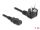 DeLOCK Netzkabel PC Schutzkontaktstecker CEE 7/7 90° gewinkelt auf C13 Buchse, 1 m, 3 x 0,75 mm² schwarz