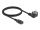 DeLOCK Netzkabel PC Schutzkontaktstecker CEE 7/7 90° gewinkelt auf C13 Buchse, 1 m, 3 x 0,75 mm² schwarz