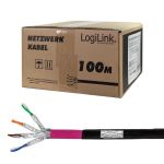 LogiLink CPV0082 Netzwerkkabel Schwarz, Pink 100 m Cat7