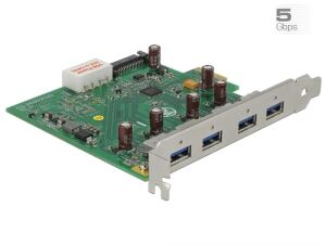 DELOCK USB 3.0 PCI Express x1 Karte zu 4 x extern Typ-A