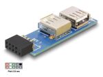 USB Adapter Delock Pinheader -> 2x A Bu/Bu re/li