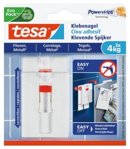 TESA 77767-00000-01 Wandhalterung Drinnen Universalhaken Weiß 2 Stück(e)