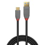 Lindy 36912 USB Kabel USB 3.2 Gen 2 (3.1 Gen 2) 1,5 m USB C USB A 10 Gbit/s Schwarz, Grau