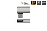 Alcasa USB-AD400 Kabeladapter USB 4.0 Gen.3x2 USB-C Silber