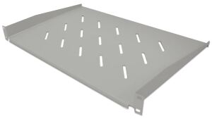 Intellinet 19" Fachboden zur Frontmontage, 1 HE, Montage an den beiden vorderen Profilschienen, 350 mm Tiefe, perforiert, grau
