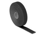 DELOCK Kabelbinder Klettverschluss 5000x20mm 1x Rol schwarz