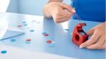 tesa Easy Cut Handabroller bis 33m 19mm rot-blau, leer