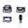 RealPower 463617 Arbeitslampe Schwarz, Blau LED 10 W