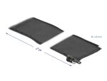 DeLOCK Gewebeschlauch mit Reißverschluss hitzebeständig 2 m x 25 mm schwarz