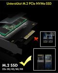 ICY BOX IB-PCI208-HS, PCIe Erweiterungskarte mit Kühlkörper, M.2 NVMe SSD zu PCIe 4.0 x4