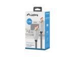 Lanberg CA-DPDP-20CU-0018-BK DisplayPort-Kabel 1,8 m Schwarz, Silber