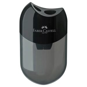 Faber-Castell 183500 Anspitzer Manueller Bleistiftspitzer Schwarz, Transparent