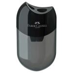 Faber-Castell 183500 Anspitzer Manueller Bleistiftspitzer Schwarz, Transparent
