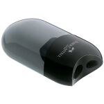 Faber-Castell 183500 Anspitzer Manueller Bleistiftspitzer Schwarz, Transparent