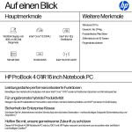 HP ProBook 4 G1iR Intel® Core™ i5 i5-1334U Laptop 40,6 cm (16") WUXGA 16 GB DDR5-SDRAM 512 GB SSD Wi-Fi 6E (802.11ax) Windows 11 Pro Silber