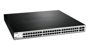 D-Link DGS-1210-52MP Managed L2 Gigabit Ethernet (10/100/1000) Power over Ethernet (PoE) Schwarz, Grau