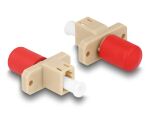 DELOCK LWL Hybrid Kupplung LC Simplex Bu zu ST Bu beige