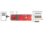 DELOCK Konverter M.2 KeyM St > M.2 KeyE Slot f. USB/PCIe