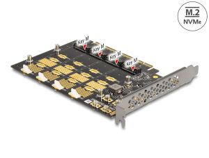 DELOCK PCI Express x16 Karte > 4x intern NVMe M.2 Key M