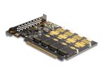 DELOCK PCI Express x16 Karte > 4x intern NVMe M.2 Key M