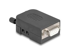DeLOCK 90655 Drahtverbinder D-Sub 9, 3 pin terminal block Schwarz, Grau