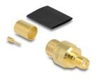 DELOCK SMA Buchse zum Crimpen LMR400 mit Schrumpfschlauch