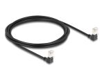 Delock RJ45 Netzwerkkabel Cat.6A SFTP Slim 90 2m schwarz