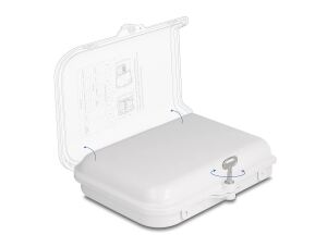 DeLOCK LWL Verteilerbox für Innen- und Außenbereich IP65 wasserfest abschließbar 8 Port weiß