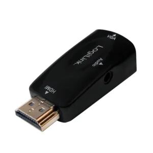 LogiLink CV0107 Kabeladapter HDMI VGA Schwarz