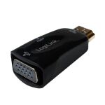 LogiLink CV0107 Kabeladapter HDMI VGA Schwarz