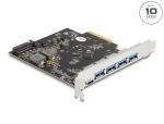 DELOCK PCI Express x4 Karte > 1x USB Type-C +4x Typ-A 10Gbps