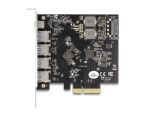 DELOCK PCI Express x4 Karte > 1x USB Type-C +4x Typ-A 10Gbps