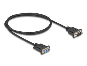 DeLOCK Seriell Kabel RS-232 D-Sub9 Stecker zu Buchse mit schmalem Steckergehäuse 1 m