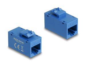 DELOCK Keystone Modul RJ45 BU/RJ45 BU Cat.6A UTP blau