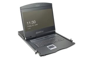 Digitus 19" LCD KVM Konsole, 8-Port CAT 5, deutsche Tastatur