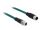 DELOCK Netzwerkkabel M12 8Pin X-kodiert St.> Bu. PUR (TPU)1m