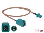 DELOCK Antennenkabel FAKRA Z Stecker 0AKRA Z Bu RG-316 0,5m